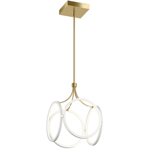 Ciri LED Pendelleuchte - Weiß / Champagner Gold Quintiesse small 0