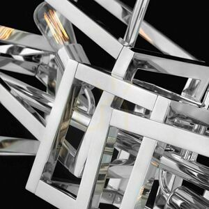 Quintiesse Ensemble längliche Pendelleuchte, 6 × E27, Nickel poliert small 5