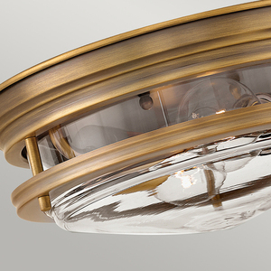 Plafond Hadrian - 2 Lichtquellen - Klarglas - Gebürstete Bronze Quintiesse small 2