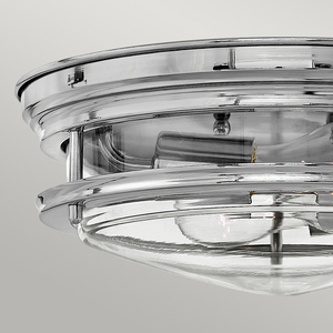 Plafond Hadrian - 2 Lichtquellen - Transparentes Glas - Chrom Quintiesse small 1
