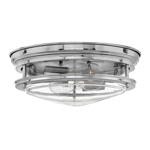 Plafond Hadrian - 2 Lichtquellen - Transparentes Glas - Chrom Quintiesse small 0