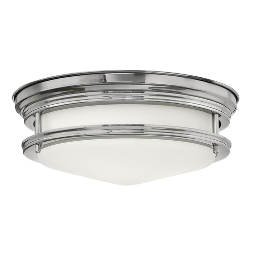 Prüfen Plafond Hadrian - 2 Lichtquellen - Opalglas - Chrom Quintiesse
