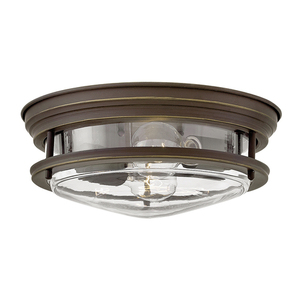Hadrian plafond - 2 Lichtquellen - Transparentes Glas - Ölgeriebene Bronze Quintiesse small 0