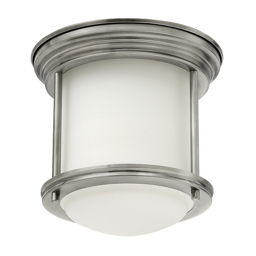 Prüfen Hadrian Plafond - 1 Lichtquelle - Opalglas - Antik Nickel Quintiesse