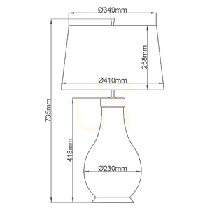 Tischleuchte Quintiesse Havering QN-HAVERING-TL, türkis, grüner Schirm, E27 small 8