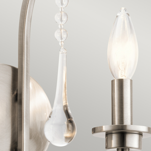 Prüfen Quintiesse Karlee Wandleuchte Classic Pewter 2xE14 QN-KARLEE2