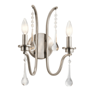 Quintiesse Karlee Wandleuchte Classic Pewter 2xE14 QN-KARLEE2 small 0