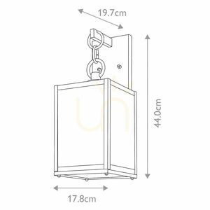 Außenwandleuchte Quintiesse Lahden E27 44 cm – verwitterte Zinkoptik small 7