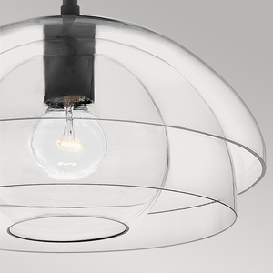 Lotus Pendelleuchte/Halblampe - 1 Leuchtmittel - Schwarz Quintiesse small 3