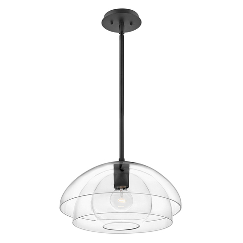 Prüfen Lotus Pendelleuchte/Halblampe - 1 Leuchtmittel - Schwarz Quintiesse