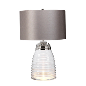 Milne Tischleuchte - 2 Lichtquellen - Grauer Lampenschirm Quintiesse small 0