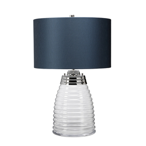 Milne Tischleuchte - 2 Lichtquellen - Dunkelblauer Lampenschirm Quintiesse small 1