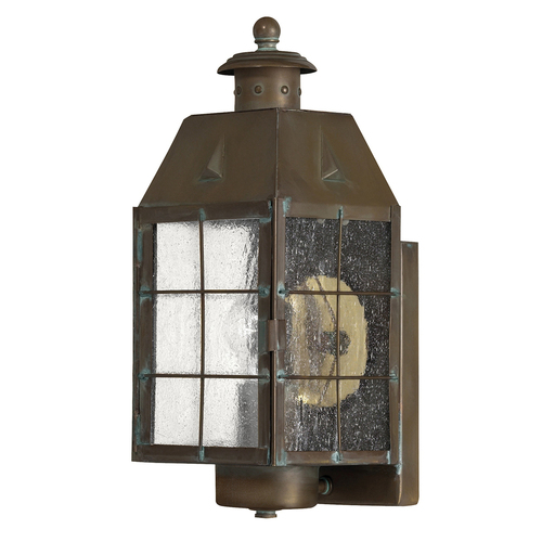 Prüfen Mittlere Außenwandlaterne Quintiesse Nantucket Altmessing IP44 E27 34,2 cm QN-NANTUCKET-M-AS
