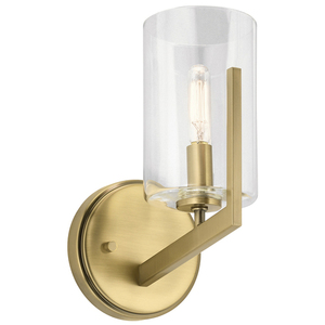 Nye Wandleuchte - 1 Lichtquelle - Gebürstetes Naturmessing Quintiesse small 0