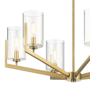 Nye Kronleuchter - 6 Lichtquellen - Gebürstetes Naturmessing Quintiesse small 1