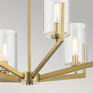 Nye Kronleuchter - 6 Lichtquellen - Gebürstetes Naturmessing Quintiesse small 2