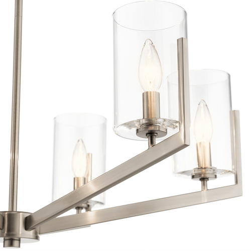 Prüfen Kronleuchter Quintiesse Nye QN-NYE6-CLP, 6-flammig, E14, Classic Pewter