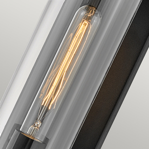 Pearson mittelgroße Wandleuchte - 1 Lichtquelle - Schwarz strukturiert Quintiesse small 2