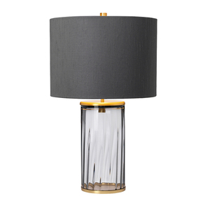 Reno Tischleuchte - 1 Lichtquelle - Getöntes Glas/ Altmessing Quintiesse small 1