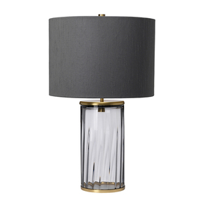 Reno Tischleuchte - 1 Lichtquelle - Getöntes Glas/ Altmessing Quintiesse small 0