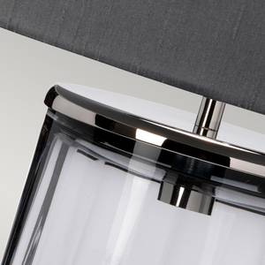 Reno Tischleuchte - 1 Leuchtmittel - Rauchglas/Nickel poliert Quintiesse small 2