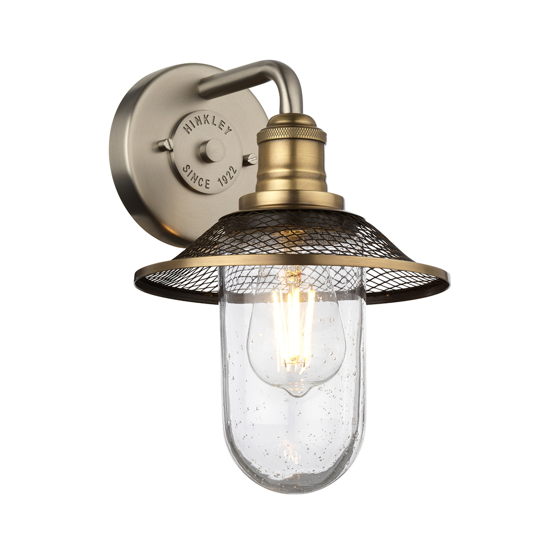 Prüfen Rigby Wandleuchte - 1 Lichtquelle - Antik-Nickel / Altmessing Quintiesse Rigby Wandleuchte - 1 Lichtquelle - Antik-Nickel / Altmessing Quintiesse