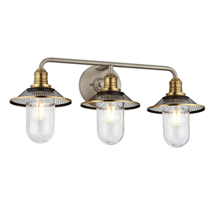 Rigby Wandleuchte - 3 Lichtquellen - Antik-Nickel/ Altmessing Quintiesse 0 Rigby Wandleuchte - 3 Lichtquellen - Antik-Nickel/ Altmessing Quintiesse small 0
