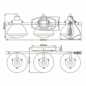 Quintiesse Scholar QN-SCHOLAR3 Bad-Wandleuchte, 3×E27, Chrom poliert small 7
