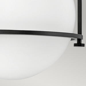 Somerset Plafond - 1 Leuchtmittel - Opalglas - Schwarz Quintiesse small 3