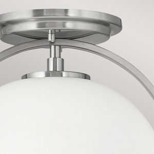 Somerset plafond - 1 Lichtquelle - Opalglas - Gebürstetes Nickel Quintiesse small 1