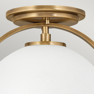 Somerset plafond - 1 Lichtquelle - Opalglas - Altmessing Quintiesse small 1