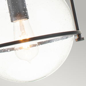 Somerset Pendelleuchte - 1 Lichtquelle - Klarglas - Schwarz Quintiesse small 3