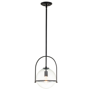 Somerset Pendelleuchte - 1 Lichtquelle - Klarglas - Schwarz Quintiesse small 0