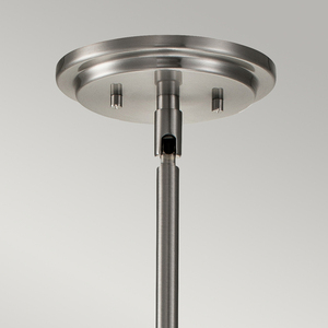 Somerset Pendelleuchte - 1 Lichtquelle - Klarglas - Gebürstetes Nickel Quintiesse small 2