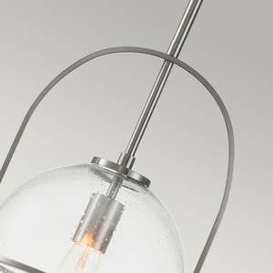 Somerset Pendelleuchte - 1 Lichtquelle - Klarglas - Gebürstetes Nickel Quintiesse small 3