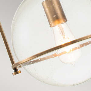 Somerset Pendelleuchte - 1 Lichtquelle - Klarglas - Altmessing Quintiesse small 3