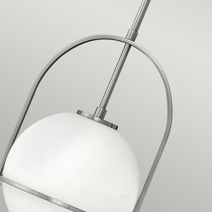 Somerset Pendelleuchte - 1 Lichtquelle - Opalglas - Gebürstetes Nickel Quintiesse small 2