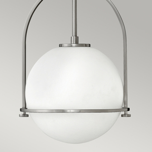 Somerset Pendelleuchte - 1 Lichtquelle - Opalglas - Gebürstetes Nickel Quintiesse small 3