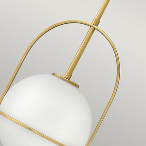 Somerset Pendelleuchte - 1 Lichtquelle - Opalglas - Altmessing Quintiesse small 2