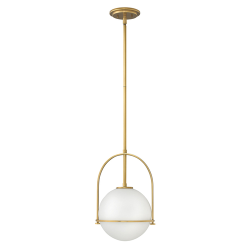 Prüfen Somerset Pendelleuchte - 1 Lichtquelle - Opalglas - Altmessing Quintiesse