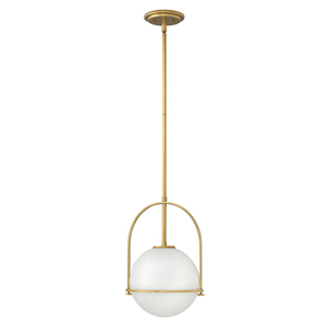 Somerset Pendelleuchte - 1 Lichtquelle - Opalglas - Altmessing Quintiesse small 0