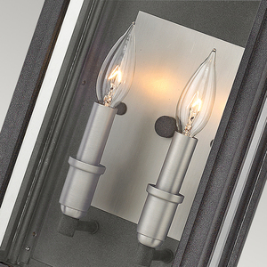Sutcliffe Wandlaterne mittelgroß - 2 Lichtquellen - Altzink/Antiknickel Quintiesse small 1