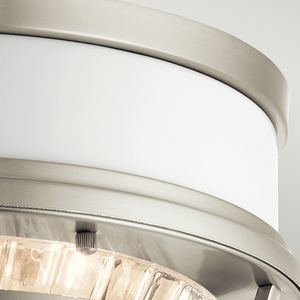 Plafond Tollis - 2 Lichtquellen - Weiß / Nickel gebürstet Quintiesse small 2