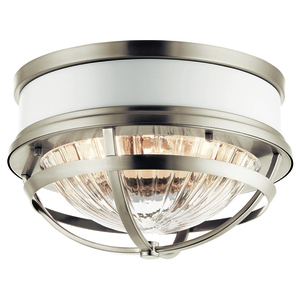 Plafond Tollis - 2 Lichtquellen - Weiß / Nickel gebürstet Quintiesse small 0
