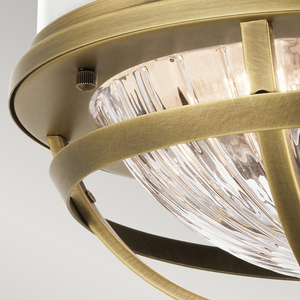 Plafond Tollis - 2 Lichtquellen - Weiß/Naturmessing Quintiesse small 2