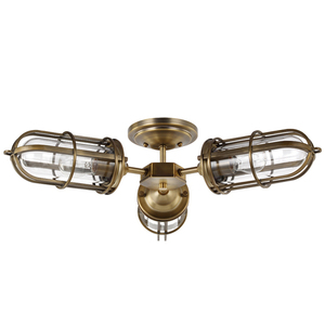 Quintiesse Urban Restoration Deckenleuchte 3 × E27, dunkles Antikmessing, IP44 small 1