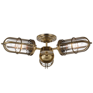 Quintiesse Urban Restoration Deckenleuchte 3 × E27, dunkles Antikmessing, IP44 small 0
