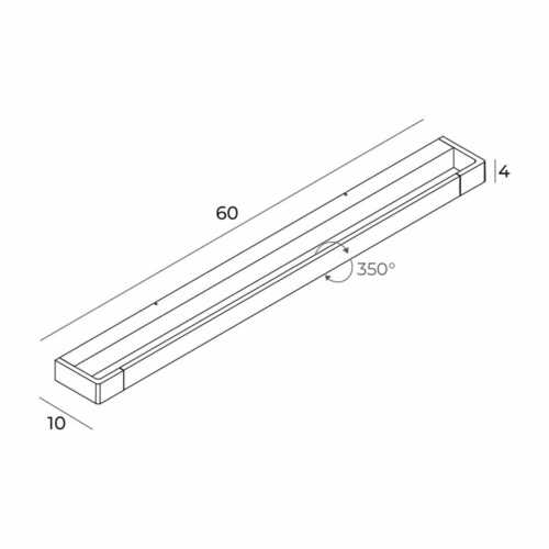 Prüfen Wandleuchte Max Light Flink W0309 schwarz 60 cm LED 18W IP44