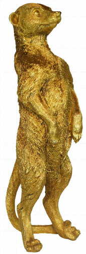 Prüfen Las Plumas TONY LPTN01 Erdmännchenfigur, goldfarben, 45 cm