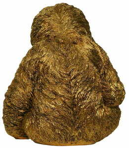 Las Plumas BRUNO LPBU01 Faultierfigur aus Harz, goldfarben, 30 cm small 4
